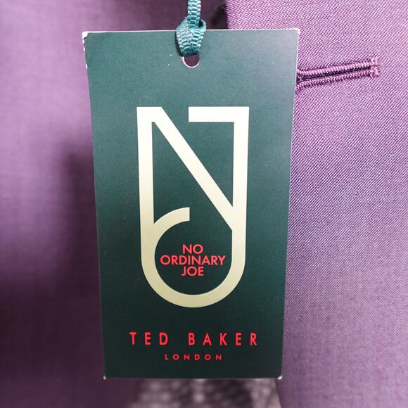 Ted Baker No Ordinary Joe London Purple Suit Jacket 40S & 34S Pants Set - Picture 14 of 16
